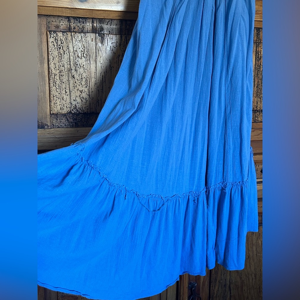 Free People Love Shakin’ Maxi Dress Cotton Gauze Vacation Boho Embroidered - Picture 7 of 13